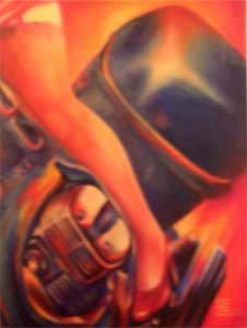 ArtBikerotOelLein40x50_
