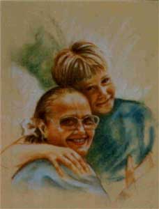 Mutter-und-Sohn-Pastell